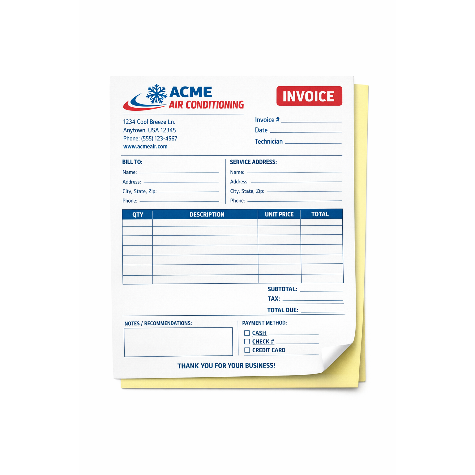 HVAC Forms